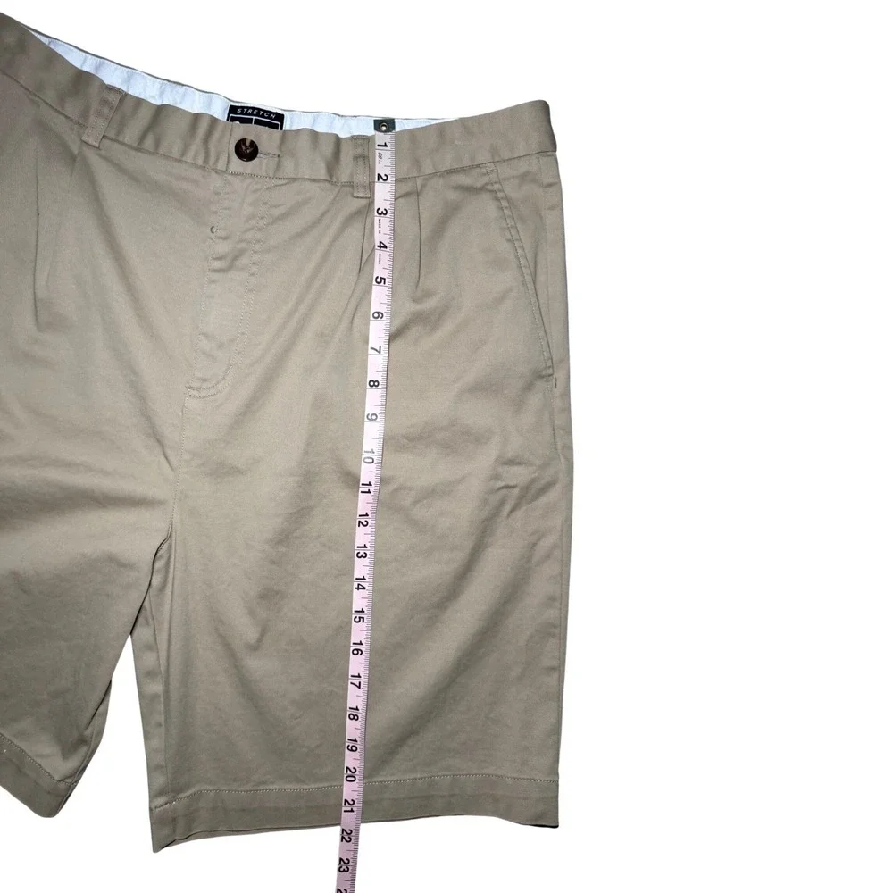 Adidas Golf Chino Shorts Men Size 38 Khaki Stretch
